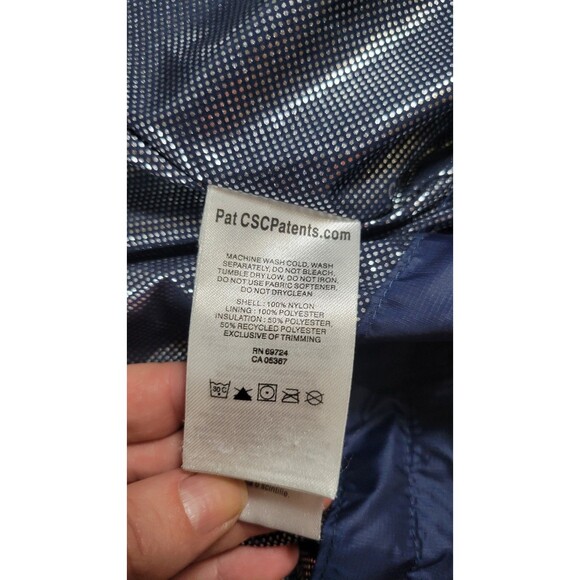 Columbia Men’s Omni-Heat Insulated Hooded Jacket XXL Navy Blue Warm Winter - Picture 3 of 7